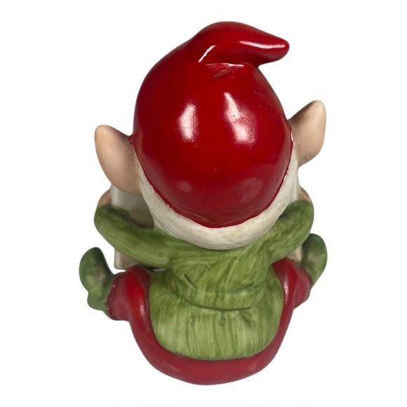 3 Vintage 70’s Homco Holiday Toymaker Porcelain Elf Figurines Made In Taiwan - Picture 3 of 11